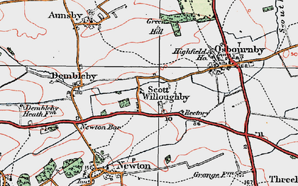 Old map of Scott Willoughby in 1922