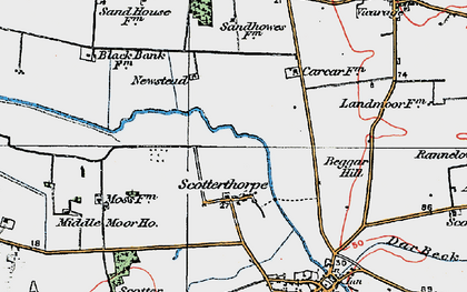 Old map of Scotterthorpe in 1923