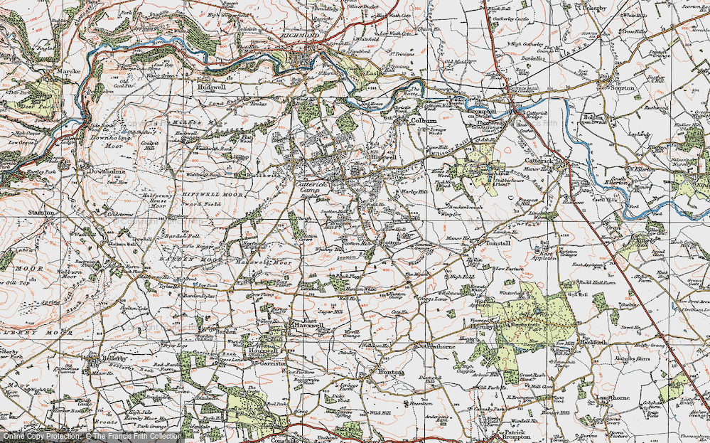 Old Map of Scotton, 1925 in 1925