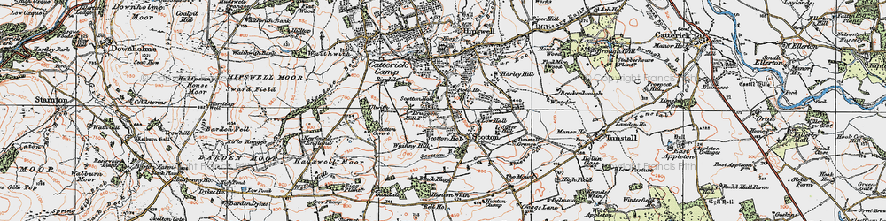 Old map of Whinny Hill in 1925