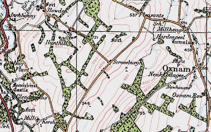 Old map of Scraesburgh in 1926