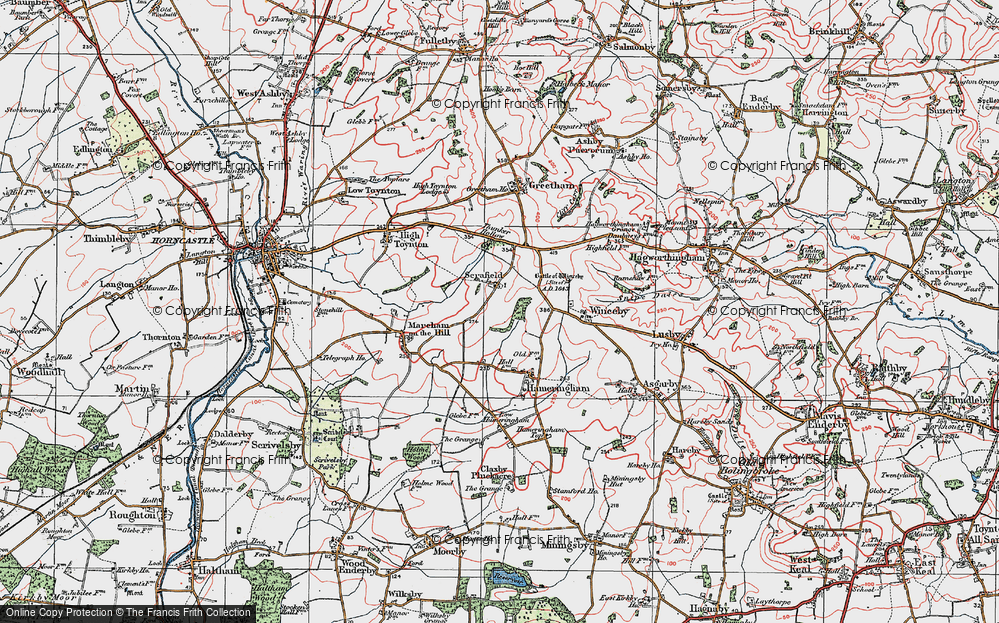 Old Map of Scrafield, 1923 in 1923