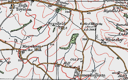 Old map of Scrafield in 1923