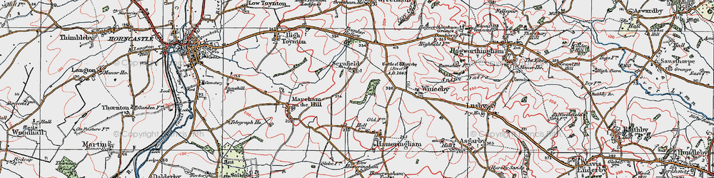 Old map of Scrafield in 1923