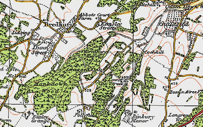 Old map of Bredhurst Hurst in 1921