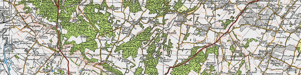Old map of Scragged Oak in 1921