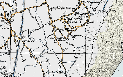 Old map of Scrane End in 1922