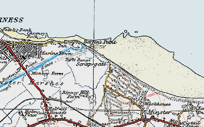 Old map of Barton's Point in 1921