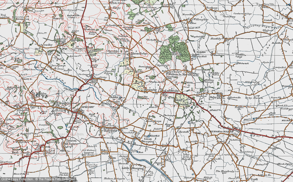 Old Map of Scremby, 1923 in 1923