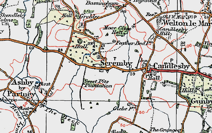 Old map of Scremby in 1923