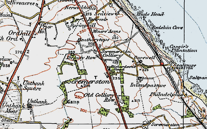 Old map of Tweedmouthmoor in 1926