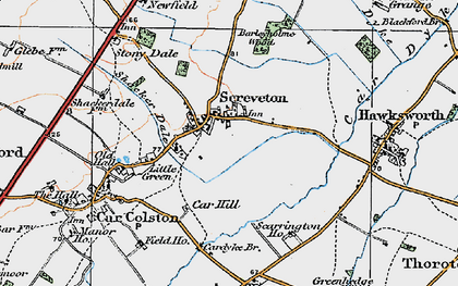 Old map of Barleyholme Wood in 1921