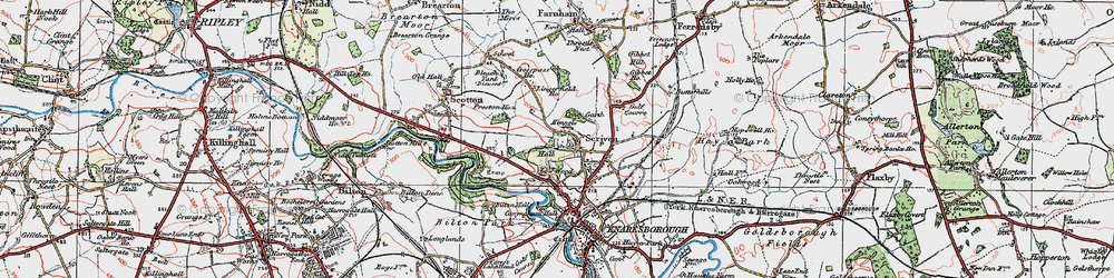 Old map of Scriven in 1925