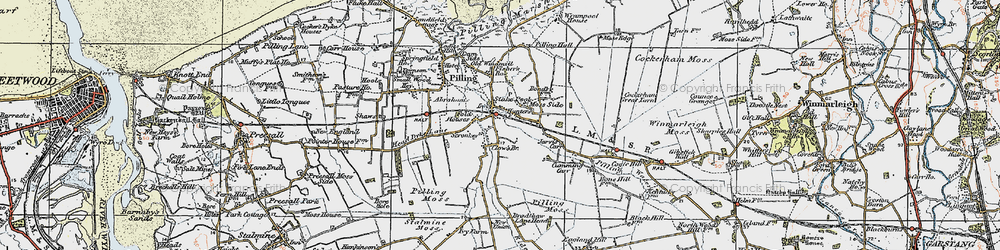 Old map of Scronkey in 1924