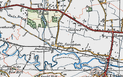 Old map of Scropton in 1921