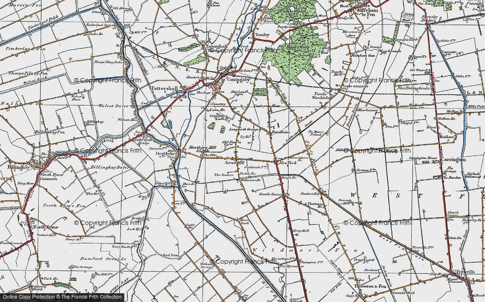 Old Map of Scrub Hill, 1923 in 1923