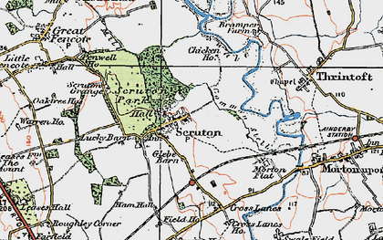 Old map of Scruton in 1925