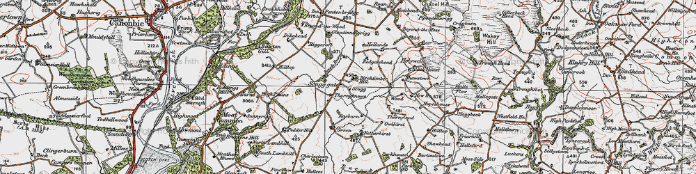 Old map of Birchtimber Hill in 1925