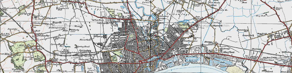 Old map of Sculcoates in 1924
