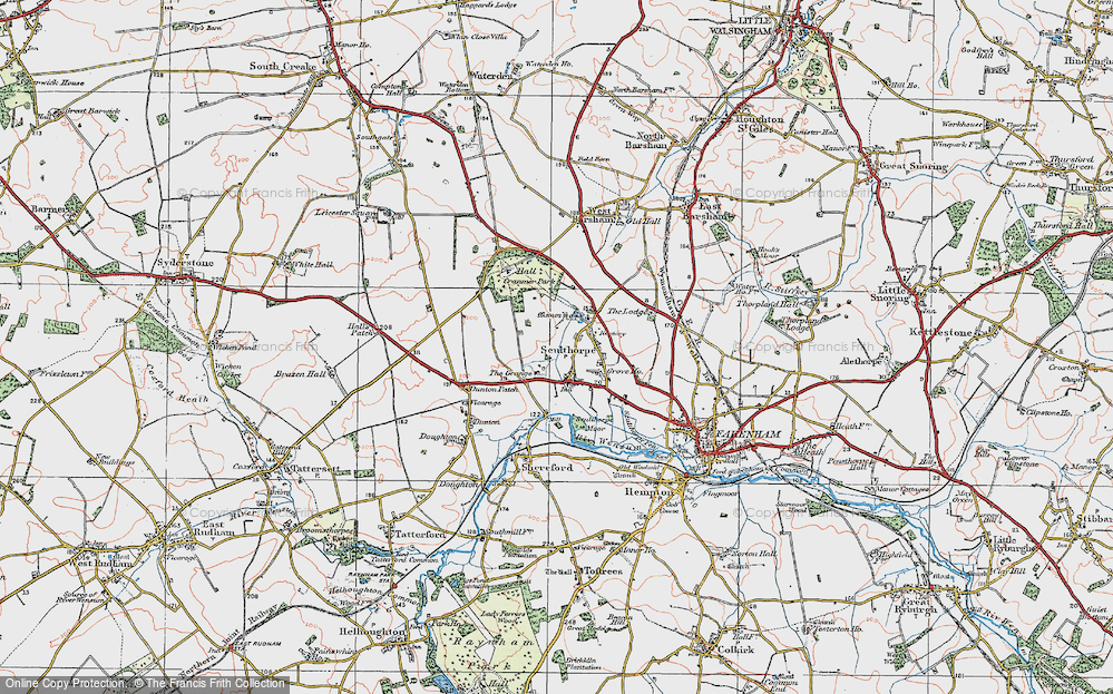 Old Map of Sculthorpe, 1921 in 1921