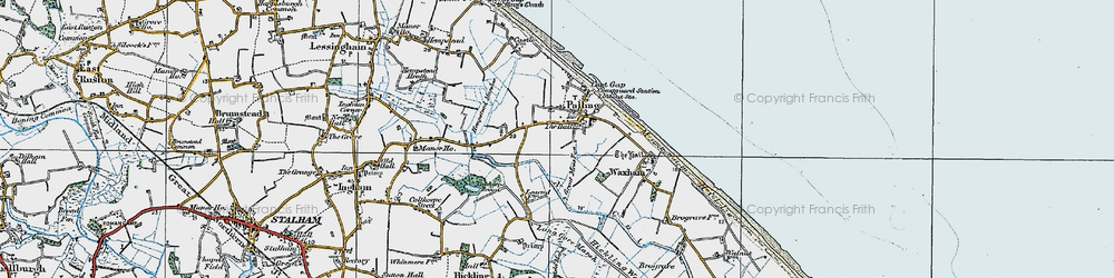 Old map of Sea Palling in 1922