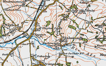 Old map of Seaborough in 1919