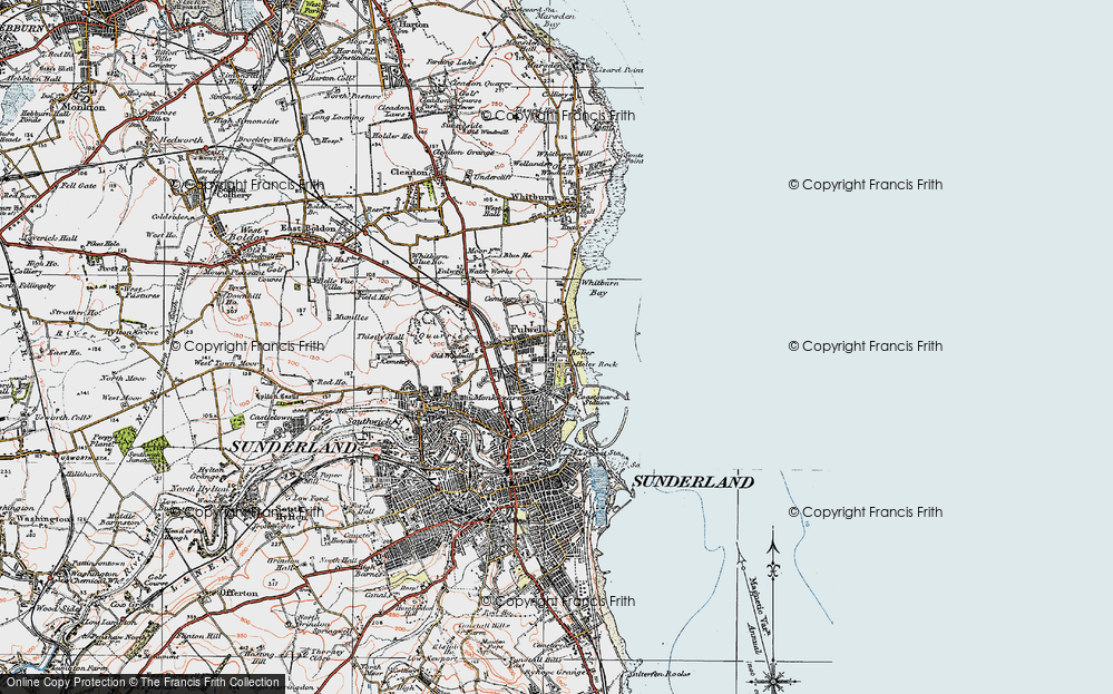 Old Map of Seaburn, 1925 in 1925