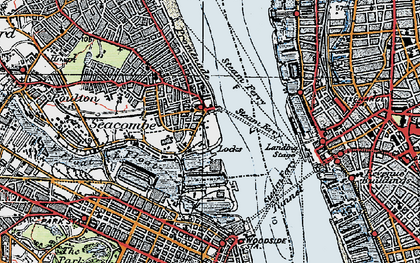 Old map of Seacombe in 1923