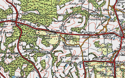 Old map of Boarzell in 1921