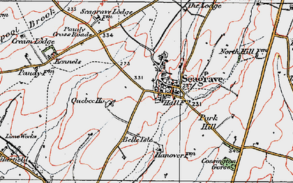 Old map of Seagrave in 1921