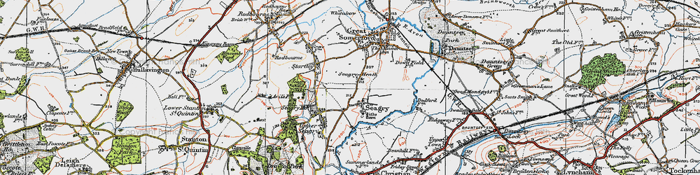 Old map of Seagry Heath in 1919