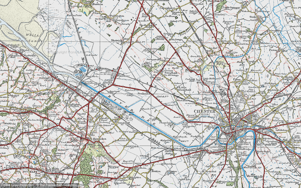 Old Map of Sealand, 1924 in 1924