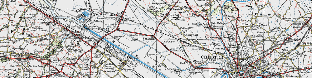 Old map of Sealand in 1924