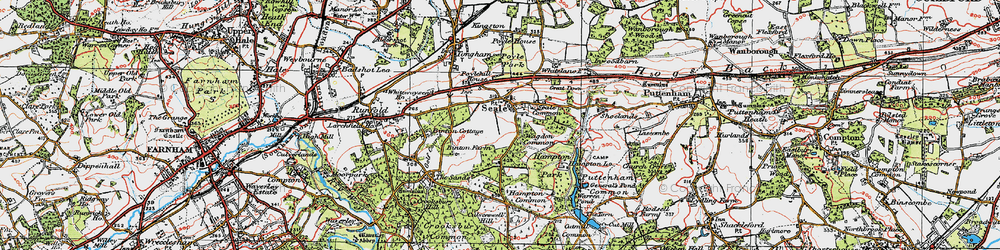 Old map of Seale in 1919