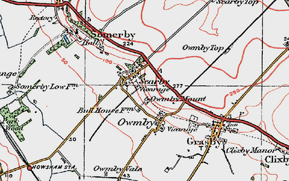 Old map of Searby in 1923