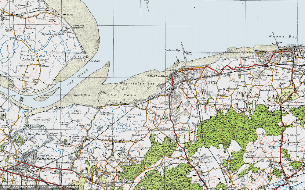 Old Map of Seasalter, 1920 in 1920