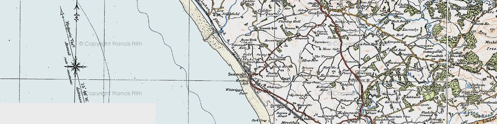 Old map of Seascale in 1925