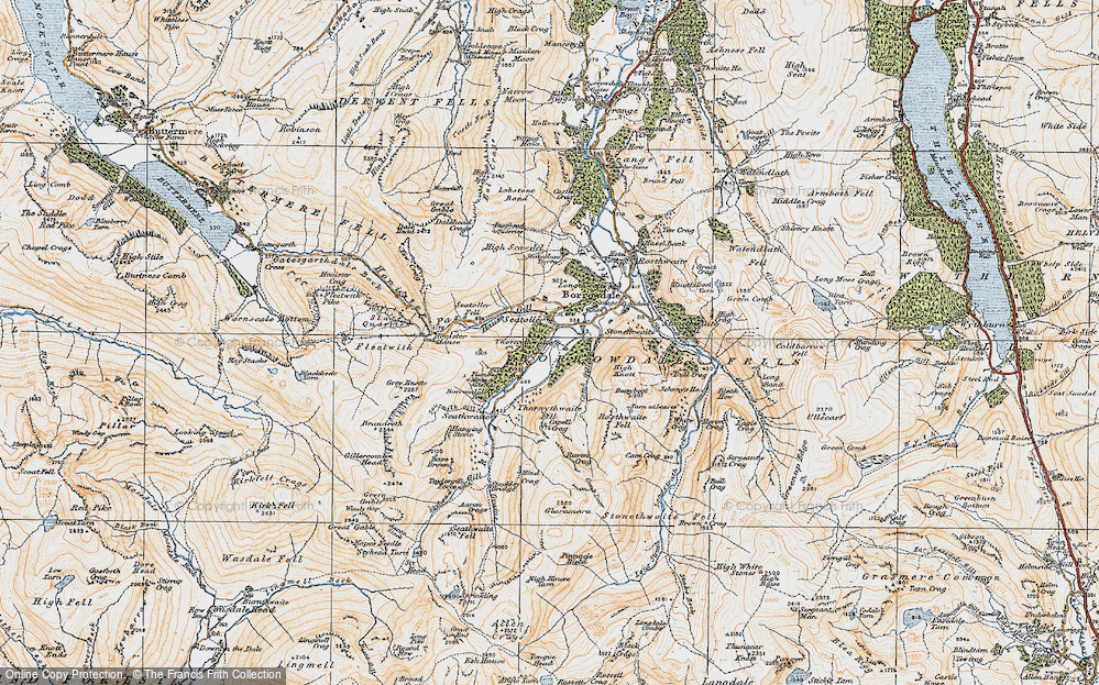Old Map of Seatoller, 1925 in 1925