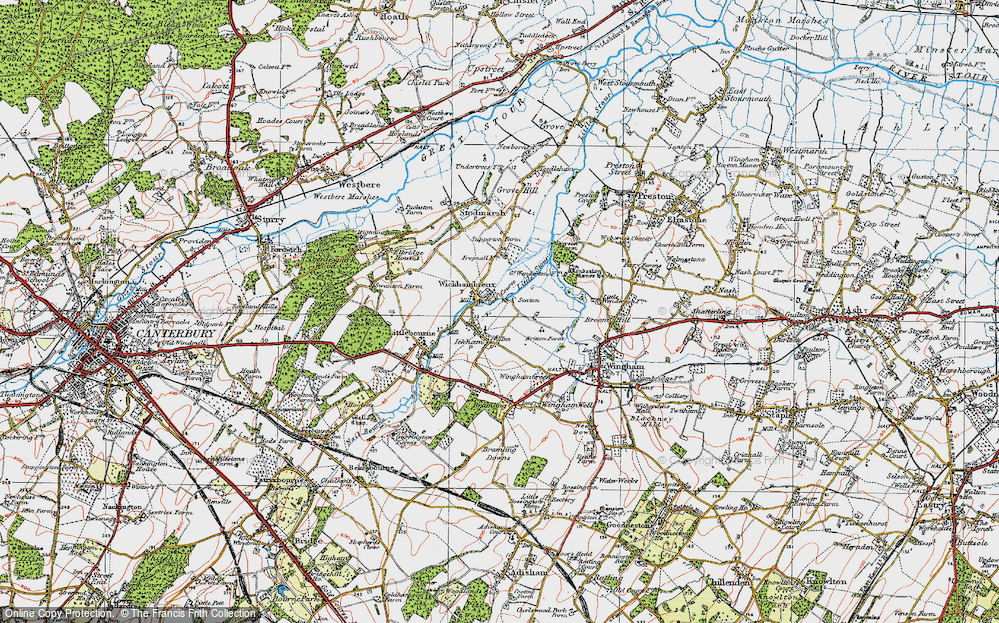 Old Map of Seaton, 1920 in 1920