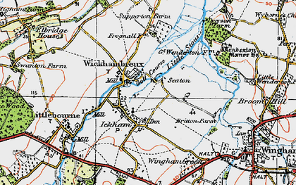 Old map of Seaton in 1920