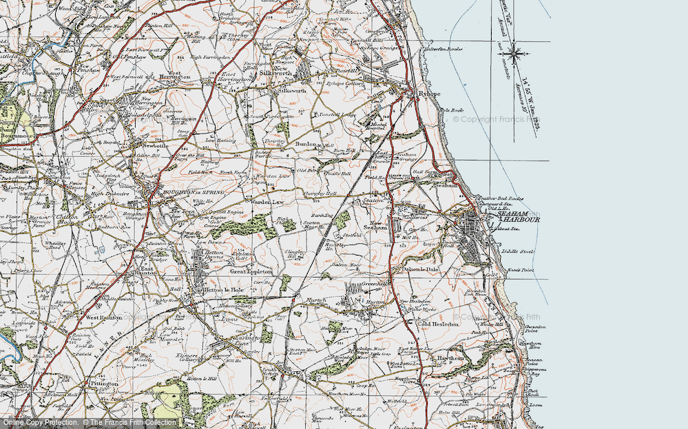 Old Map of Seaton, 1925 in 1925