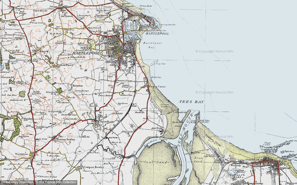 Old Map of Seaton Carew, 1925 in 1925