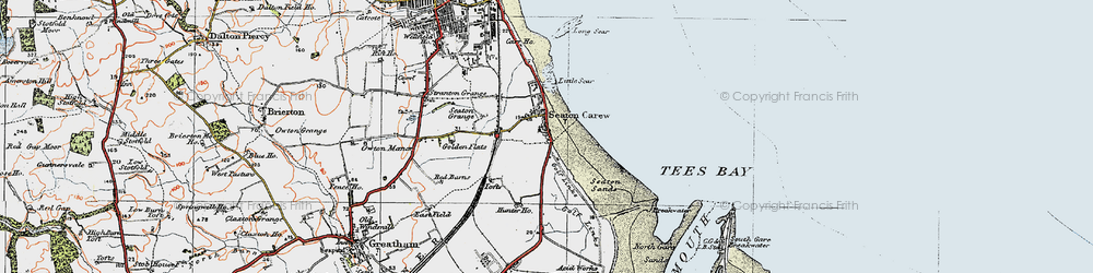 Old map of Seaton Carew in 1925