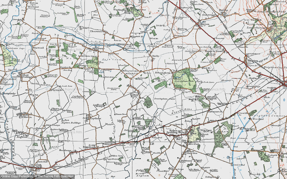 Old Map of Seaton Ross, 1924 in 1924