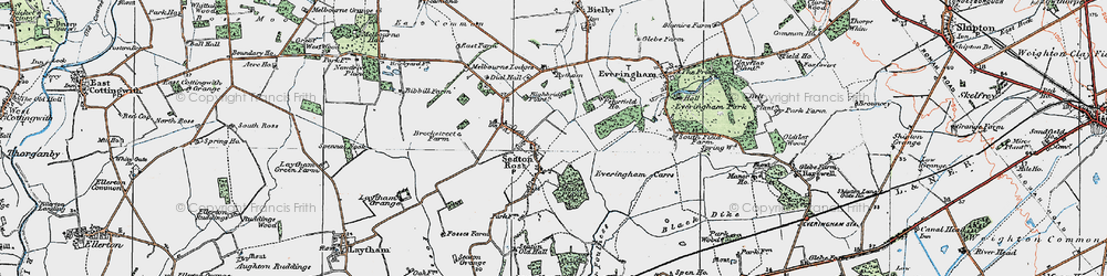 Old map of Seaton Ross in 1924