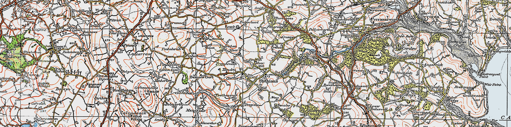 Old map of Seaureaugh Moor in 1919