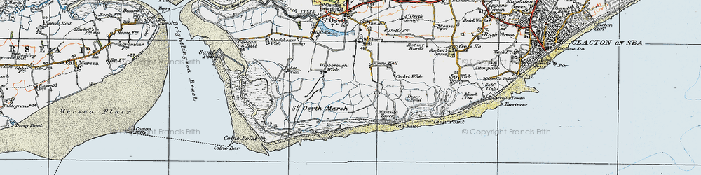 Old map of Seawick in 1921