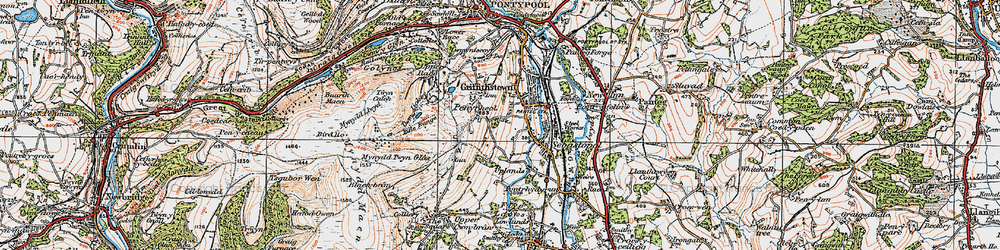 Old map of Sebastopol in 1919