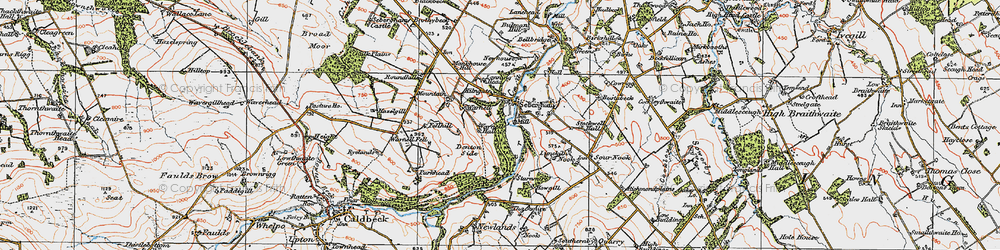 Old map of Sebergham in 1925