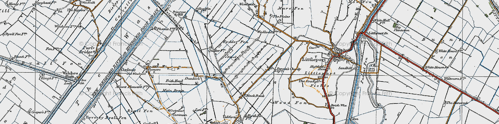 Old map of Westmoor Fen in 1920